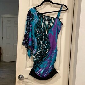 One-Shoulder Graphic Print Mini Dress from Marmalade, size L